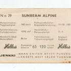Purkkakuva Hellas AUTOSARJA n:o 29 SUNBEAM ALPINE - pikkukuva 2