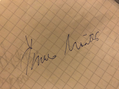 Pirkko Määttä nimikirjoitus paperilla