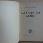 Stein Riverton: Salaperäinen kerho, Suomi 1926. 154 s. - pikkukuva 4