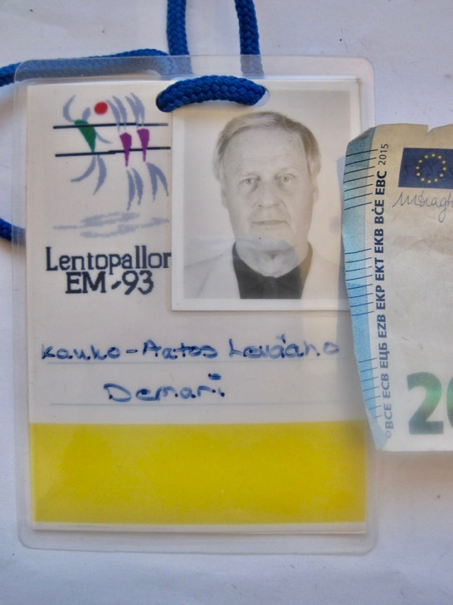 VANHA Kisapassi Lentopallo EM-Kisat 1993 Turku Oulu Lehdistö
