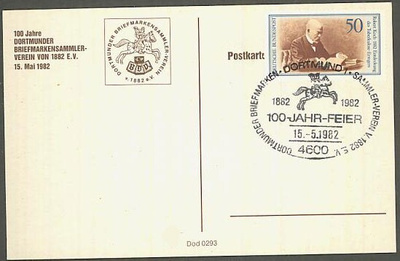 Bund Mi 1122 erikoisleimakortti