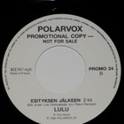 7" LULU - Aallot - single 1989 promo pop EX- - pikkukuva 2