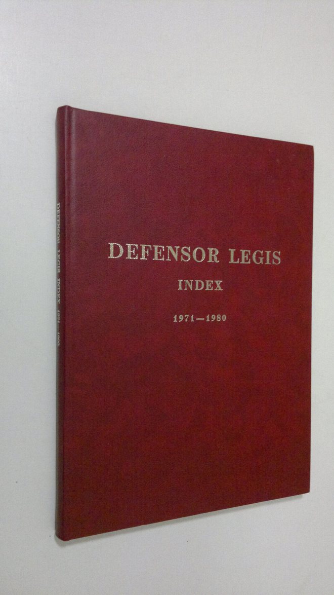 Pirkka-Liisa Aro : Defensor legis : index 1971-1980