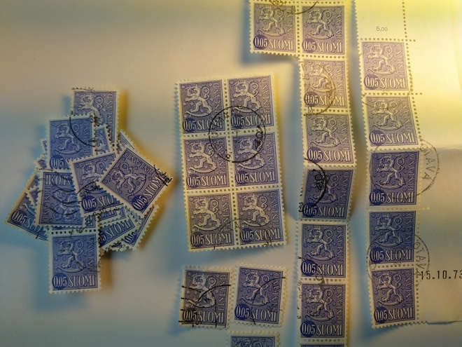 Malli 1963 Leijona violetti postimerkki 0,05 markka