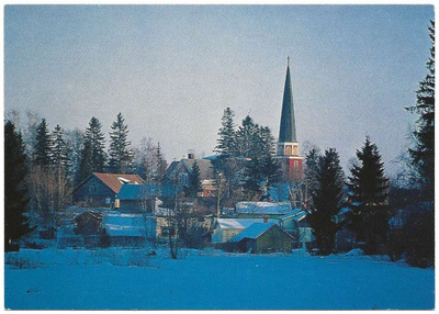Kiikka kirkko ja talvimaisema