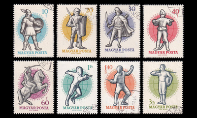 Unkari 1601-8 o Urheilu miekkailun MM-kilpailut (1959)