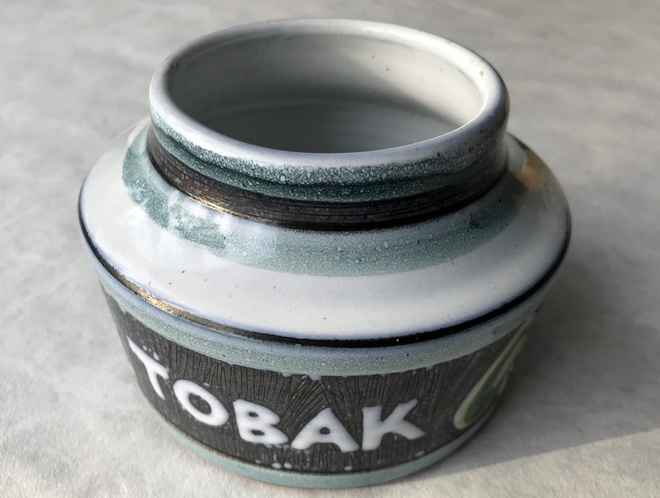 Laholms keramik Tobak purkki