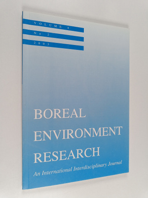 Boreal environment research Volume 8, No 2