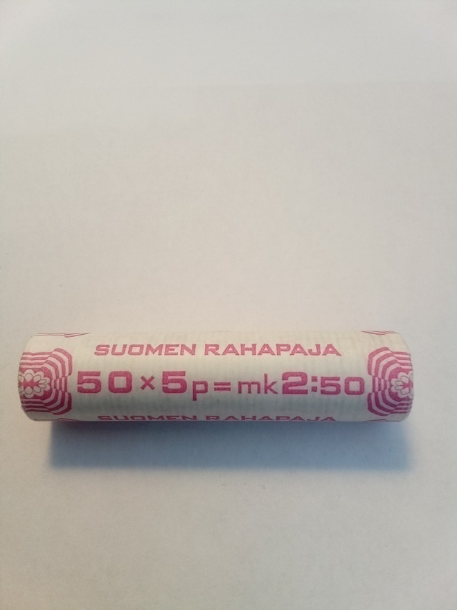 Suomi 5 penniä 1990 al rulla
