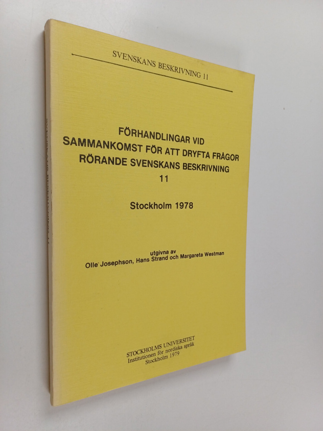 Svenskans beskrivning : förhandlingar vid sammankomst för...