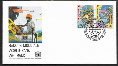 YK New York - Maailmanpankki FDC  (Mic. 571-572)