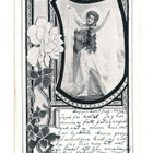 Nainen kehyksessä - vanha Carte Postale, kulk. 1902 - pikkukuva 1