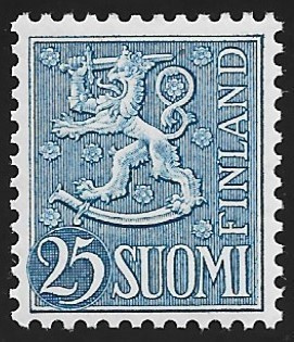 1954 M-54 Leijona 25 mk harmahtavansininen ** LaPe 433 a
