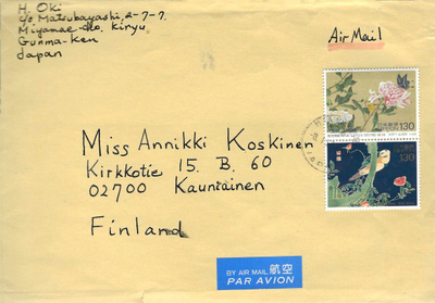 JAPANISTA KUORI SUOMEEN KUKKA-AIHEILLA 1990-LUVULLA HYVÄ KOK