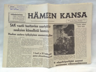 Hämeen Kansa 13.8.1957