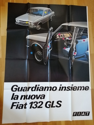 1973 Fiat 132 GLS juliste - 100 x 139 cm - poster