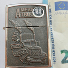 VANHA Sytytin Zippo XII J American Trucker Road Rebel USA - pikkukuva 1