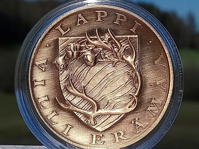 Lappi - villi erämaa 24 karaatin kultauksella. Halkaisija -