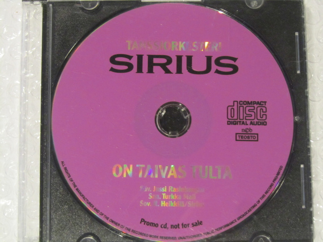 Tanssiorkesteri Sirius • On taivas tulta PROMO CD-Single