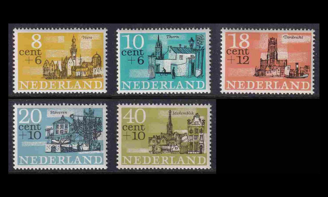 Alankomaat 843-7 ** Hyväntekeväisyys kaupunkimaisemia (196