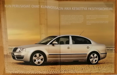 2004 Skoda Superb esite - KUIN UUSI - 52 sivua - suom