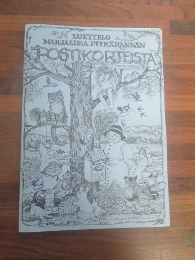 LUETTELO MARJALIISA PITKÄRANNAN POSTIKORTEISTA - NUMEROITU !