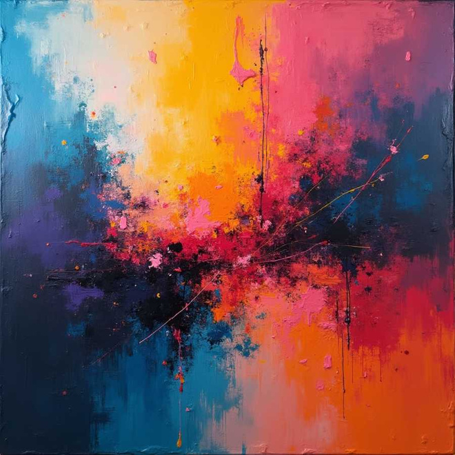 Uusi Abstrakti alumiinitaulu 40 cm x 40 cm