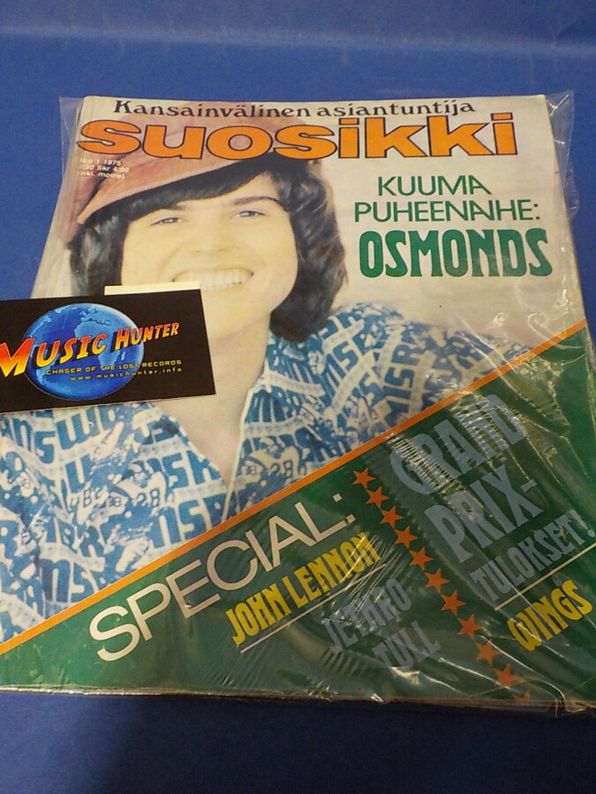 SUOSIKKI LEHTI #1/1975 + JULISTEESSA OSMONDS