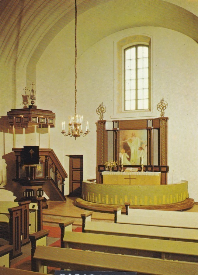 KIRKKOKORTTI - PADASJOEN KIRKKO - SISÄKUVA