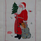 Retro Tampella Joulupukki  pellavapyyhe - pikkukuva 1