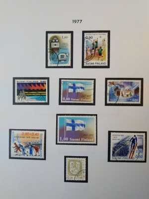 1977 Suomi postimerkki 9 kpl