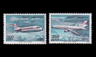 Turkki 2317-8 ** Lentokoneita (1973)