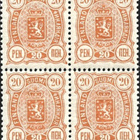 1889 Vaakunamerkit  20 p  keltainen  NELILÖ ** LaPe 30 B - pikkukuva 1