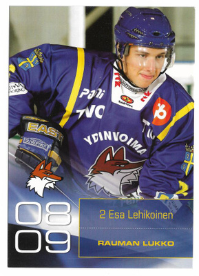 2008-09 Rauman Lukko Postikortti Esa Lehikoinen