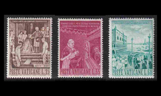 Vatikaani 344-6 ** Paavi Pius X ruumiin siirto Venetsiaan (1