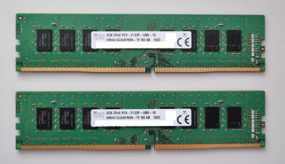 16Gb (2x8Gb) SKhynix PC4-2133P UDIMM DDR4-2133MHz muistit