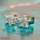 0314 .. 9k White Gold Tähti Crystal .. Korvakorut - pikkukuva 2