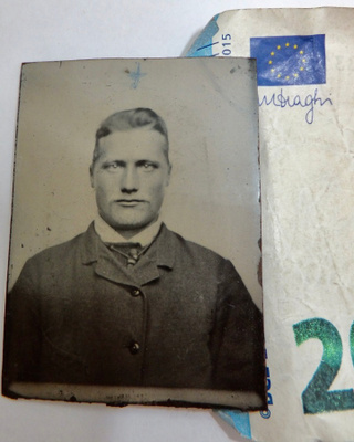 VANHA CDV Valokuva Ferrotyyppi 1800-l
