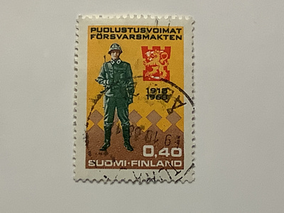 646 /1968 Puolustuslaitos 50v 3/3 o leimattu