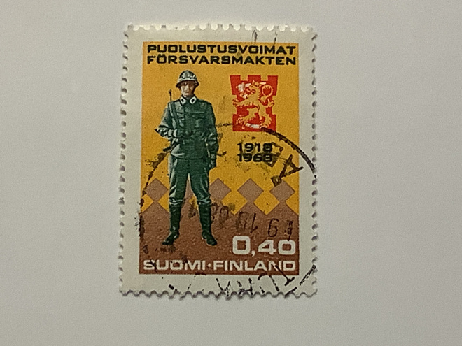 646 /1968 Puolustuslaitos 50v 3/3 o leimattu