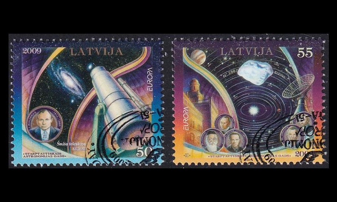 Latvia 757-8 o Europa astronomia (2009)