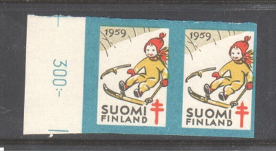 Tub joulumerkki 1959 Hammastamaton par