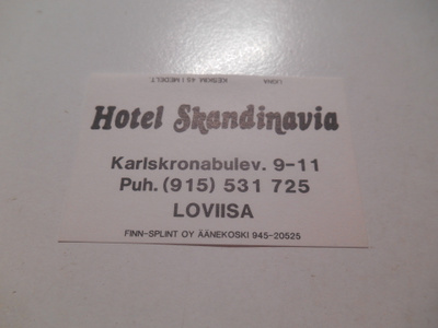 TT Etiketti Hotel Skandinavia Loviisa