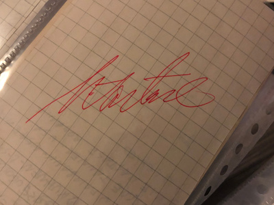 Ilie Nastase nimikirjoitus paperilla
