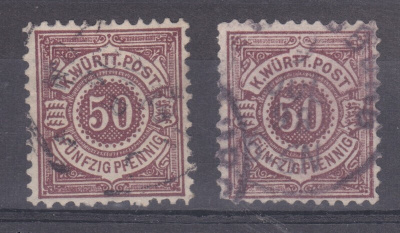 Saksa Reich Wyrtenberg mi 58 ja 59 Mi 58 50€