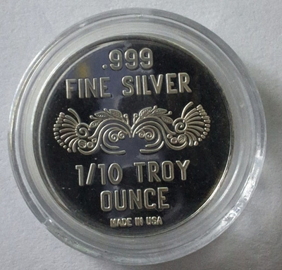 1/10 .999oz hopea kolikko. Roope.Usa