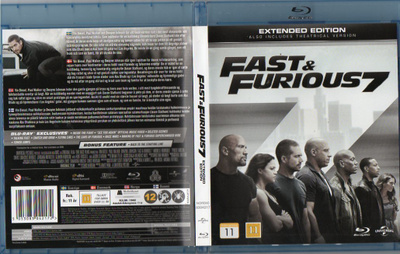 Fast & Furious 7 (27 863) k -FI- BLU-RAY nordic, vin diesel