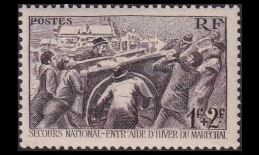 Ranska 509 ** Talviapu 1 + 2 Fr (1941)