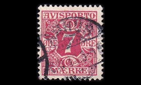 Tanska VM_3X o Avisporto 7 öre (1907)