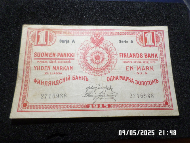 1  mk 1915    sarja   A  2716938  JÄR /His       kl 5-6
